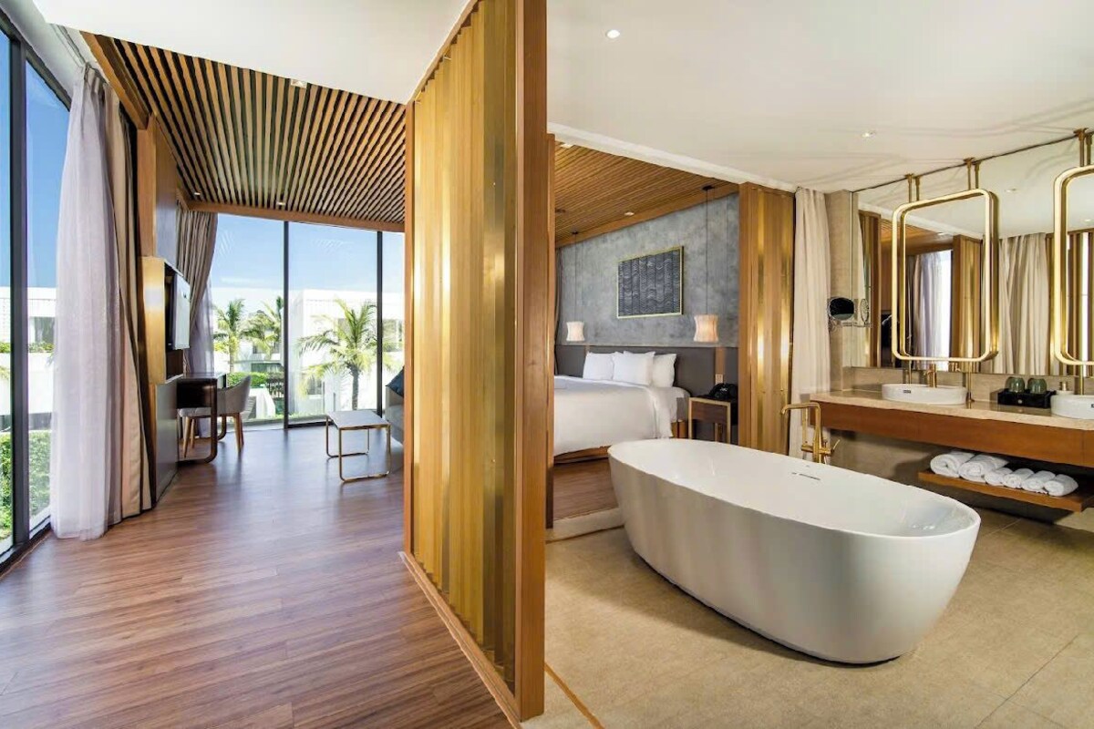 Junior Villa, Pool View | Premium bedding, down comforters, Select Comfort beds, minibar