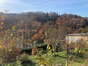 A view of a building with a traditional architectural style, surrounded by a natural landscape with trees and shrubs. - FISHERMAN'S COTTAGE—Secluded on the SHORES OF LAKE St. Etienne, CANTAL, AUVERGNE—A UNIQUE EXPERIENCE (Lacapelle-Viescamp)