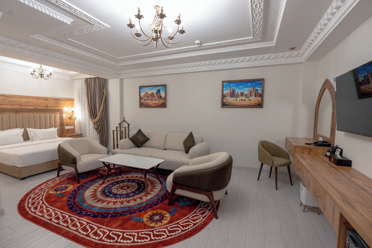Family Triple Room, Balcony | In-room safe, desk, laptop workspace, soundproofing