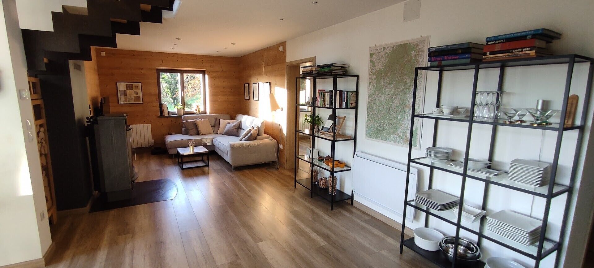 TV, fireplace, video games, DVD player