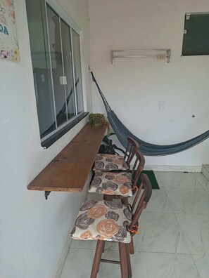 Terrace/patio - Fully furnished apartment, close to the beach and city center. (Armação dos Búzios)