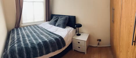 1 bedroom, iron/ironing board, bed sheets