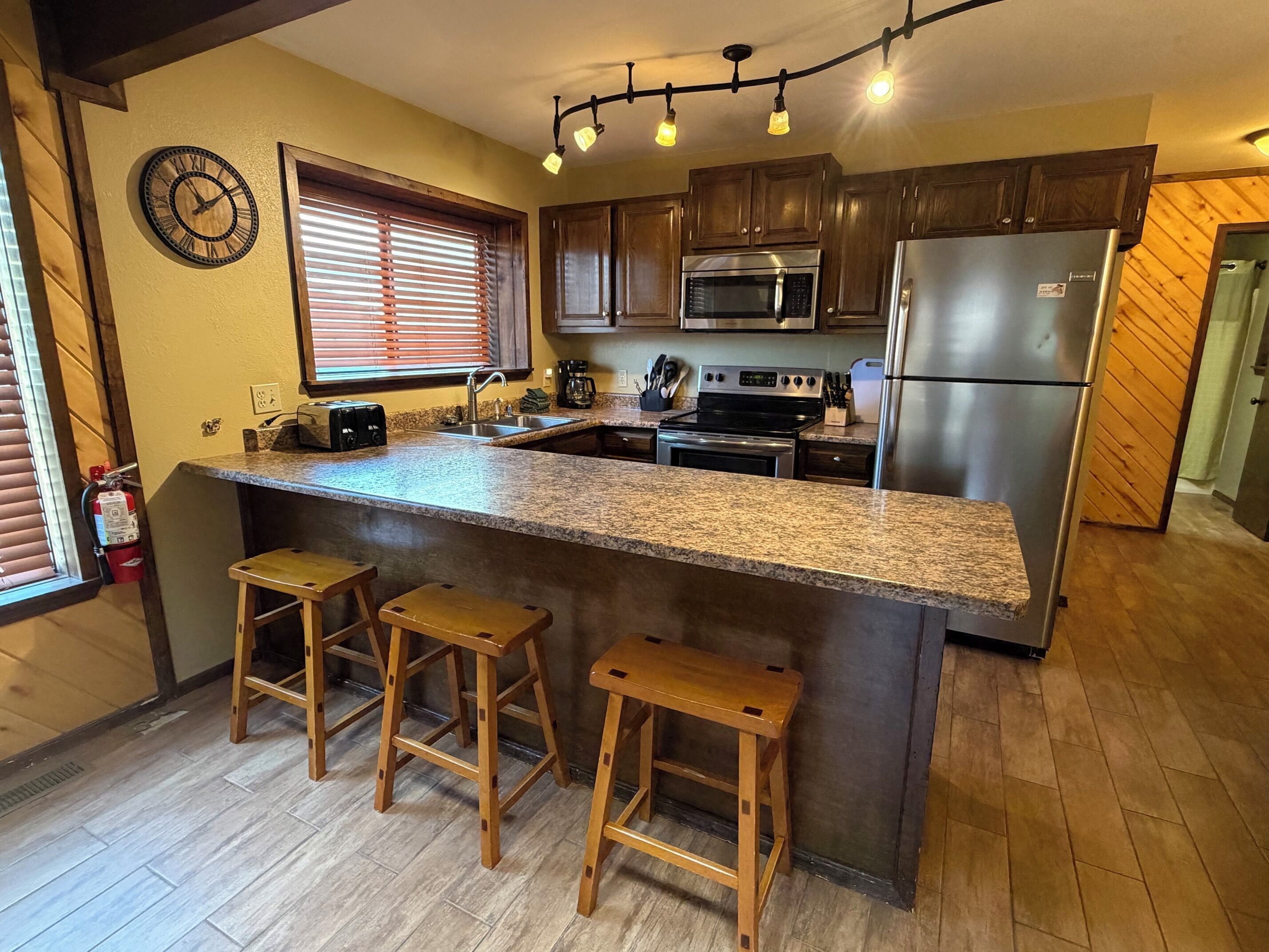 Oven, stovetop, dishwasher, toaster