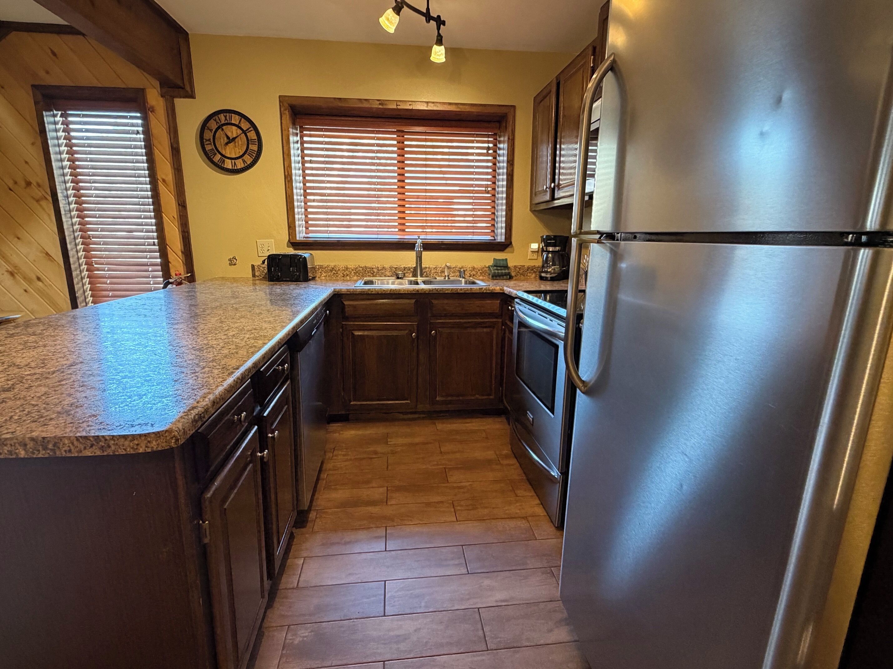 Oven, stovetop, dishwasher, toaster
