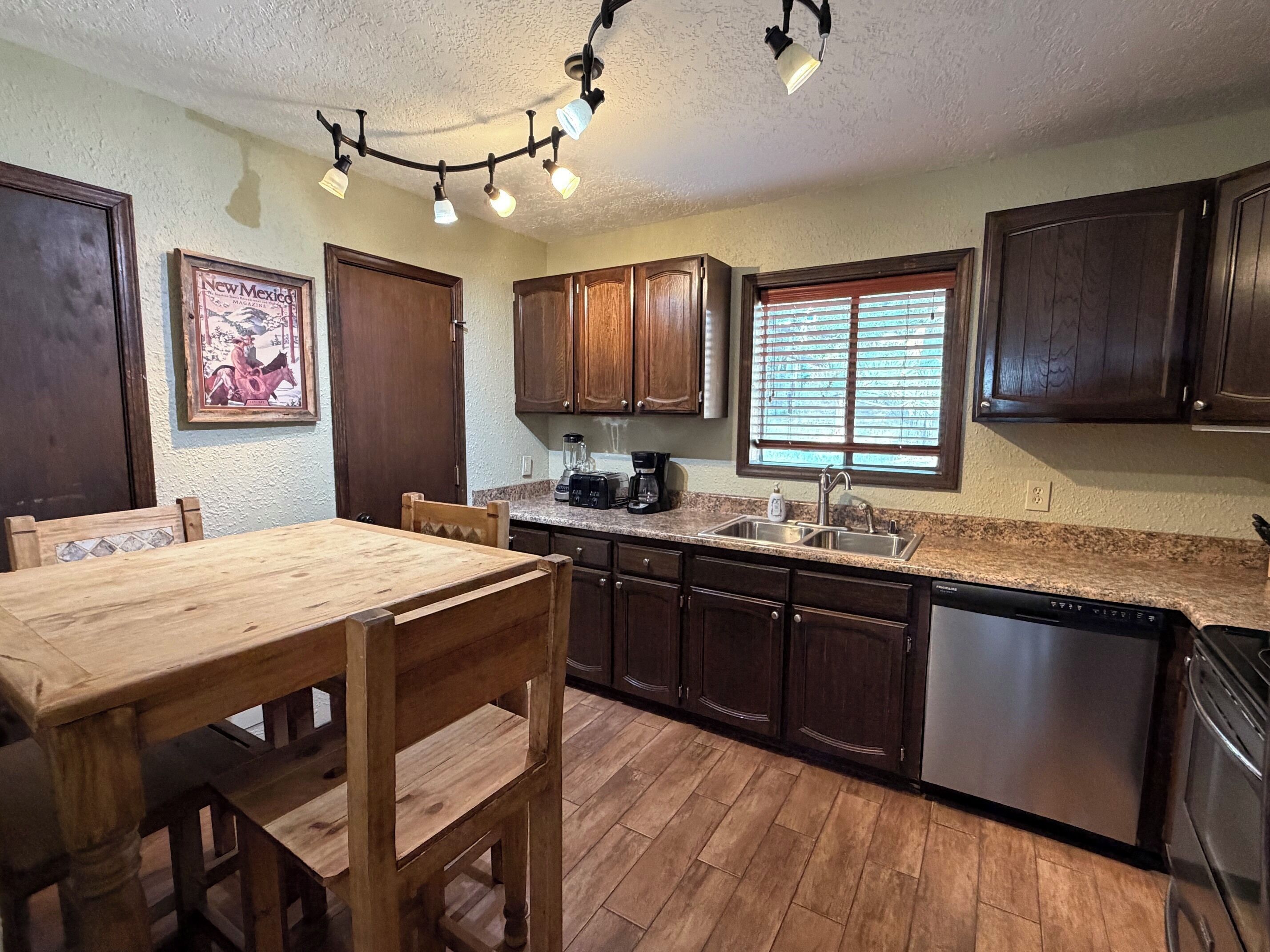 Oven, stovetop, dishwasher, toaster