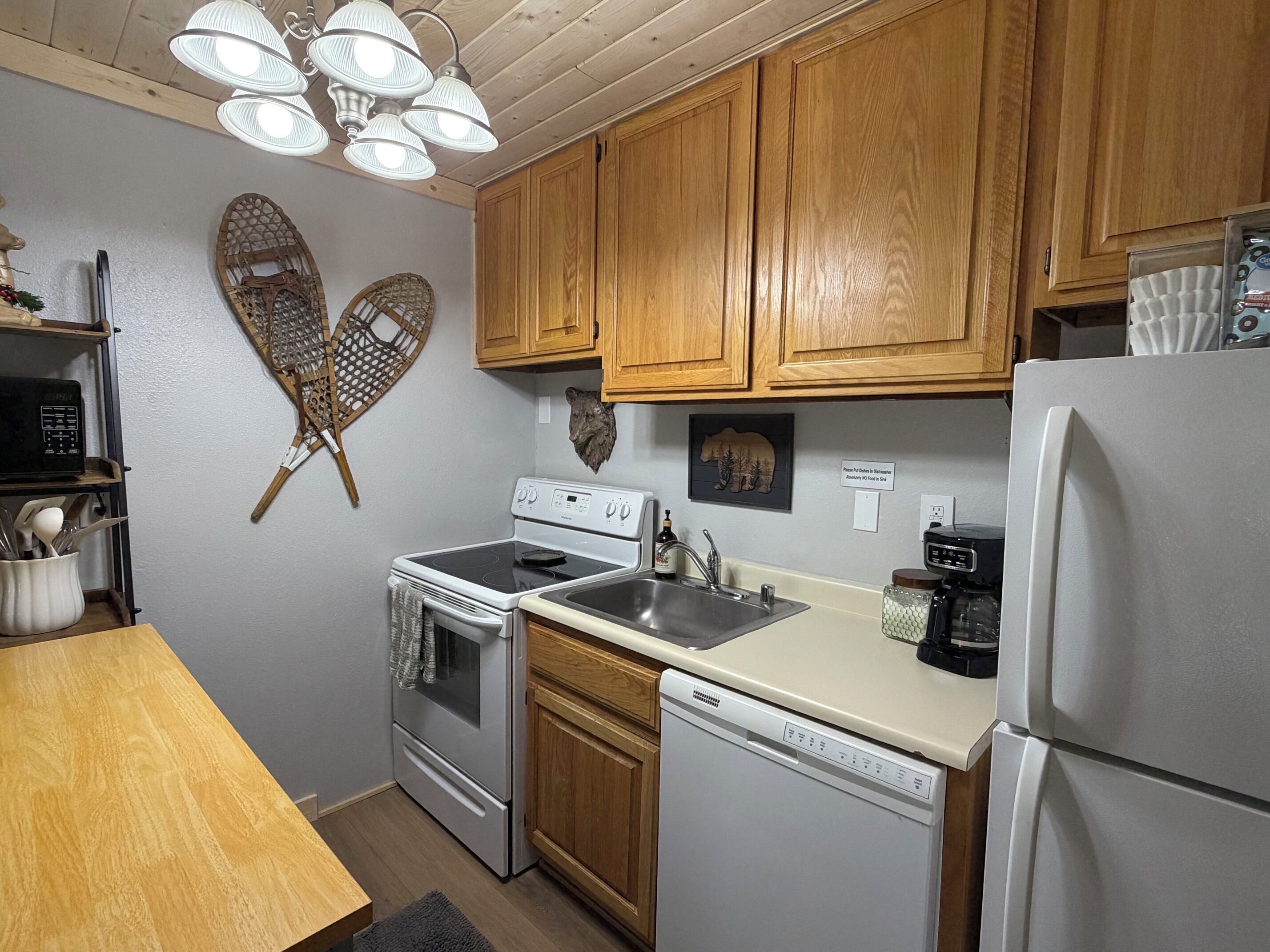 Oven, stovetop, dishwasher, toaster