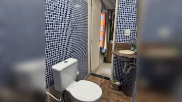 Basic Suite | Bathroom | Shower, towels, toilet paper
