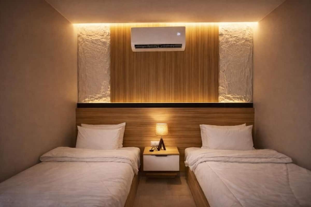 Standaard Twin kamer, uitzicht op stad | Een bureau, gratis wifi