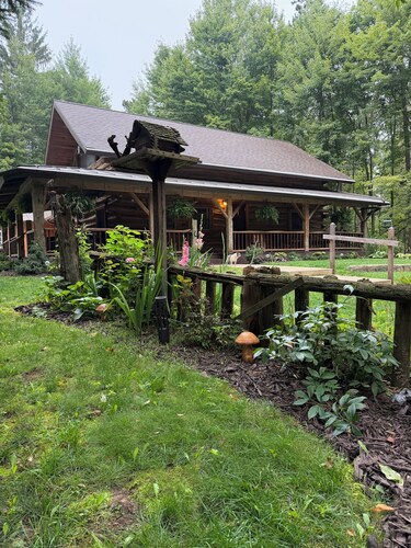 Pure relaxation awaits at this secluded Rustic Cabin nestled in the forest