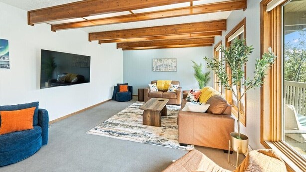 Unclassified image, 1 of 30, button - Santa`s Timber Haus • Sleeps 13 • Aurora Decks (North Pole)