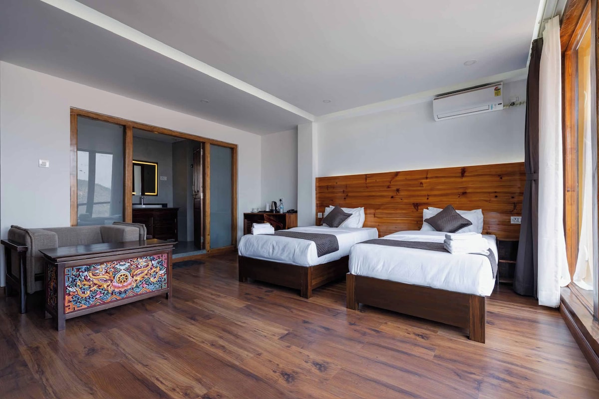 Deluxe-Zweibettzimmer, Bergblick | Kostenloses WLAN