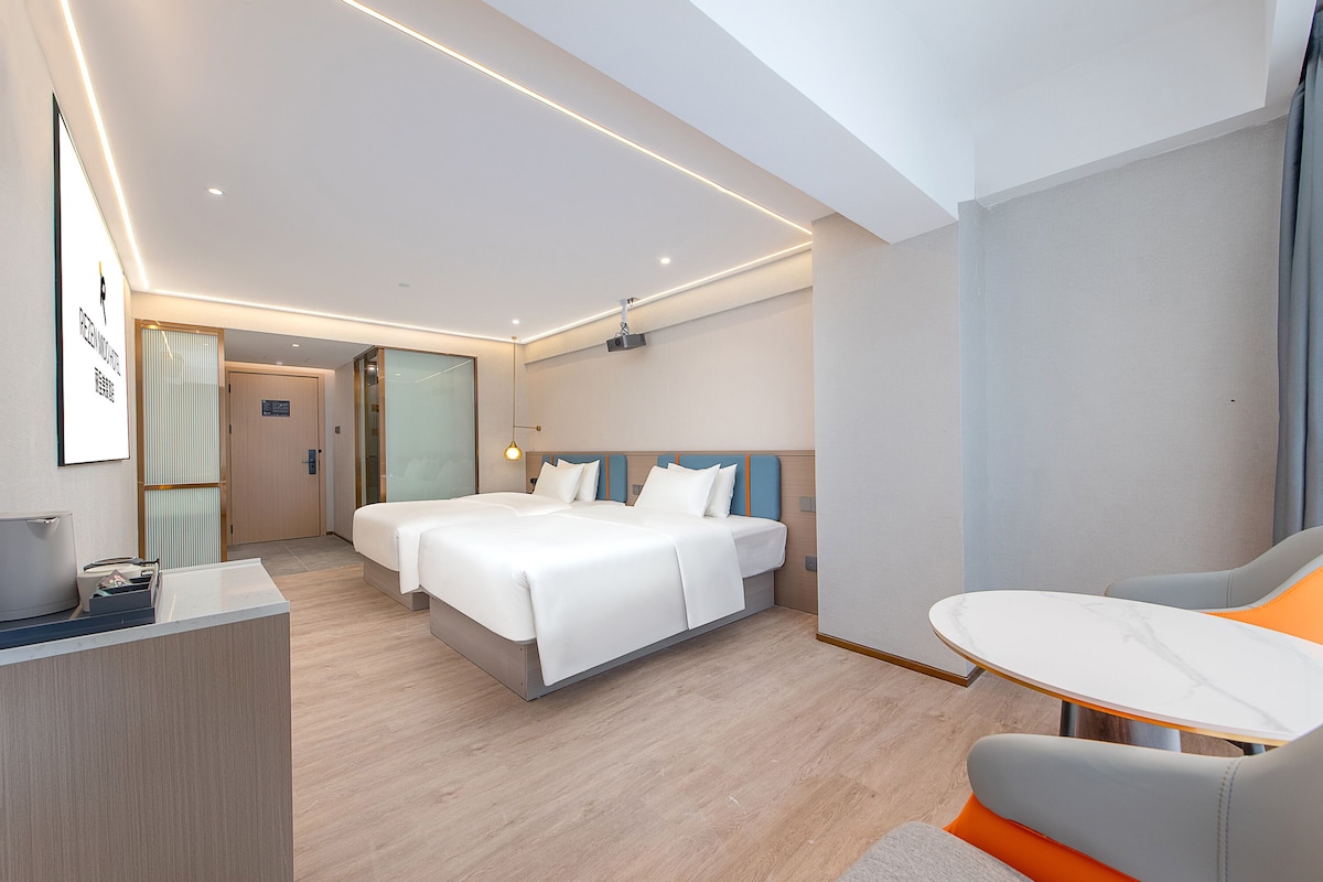 Habitación Deluxe con 2 camas individuales, no fumadores, vistas a la ciudad | Ropa de cama de alta calidad, wifi gratis, ropa de cama