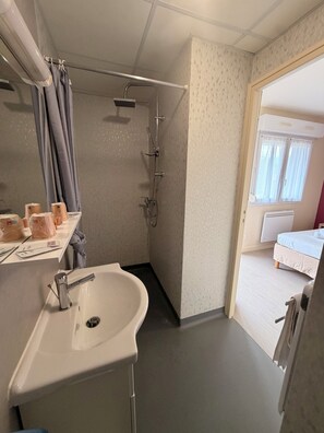Double or Twin Room, Mountain View | Bathroom - Domaine Les 4 vents (Aubusson-d'Auvergne)