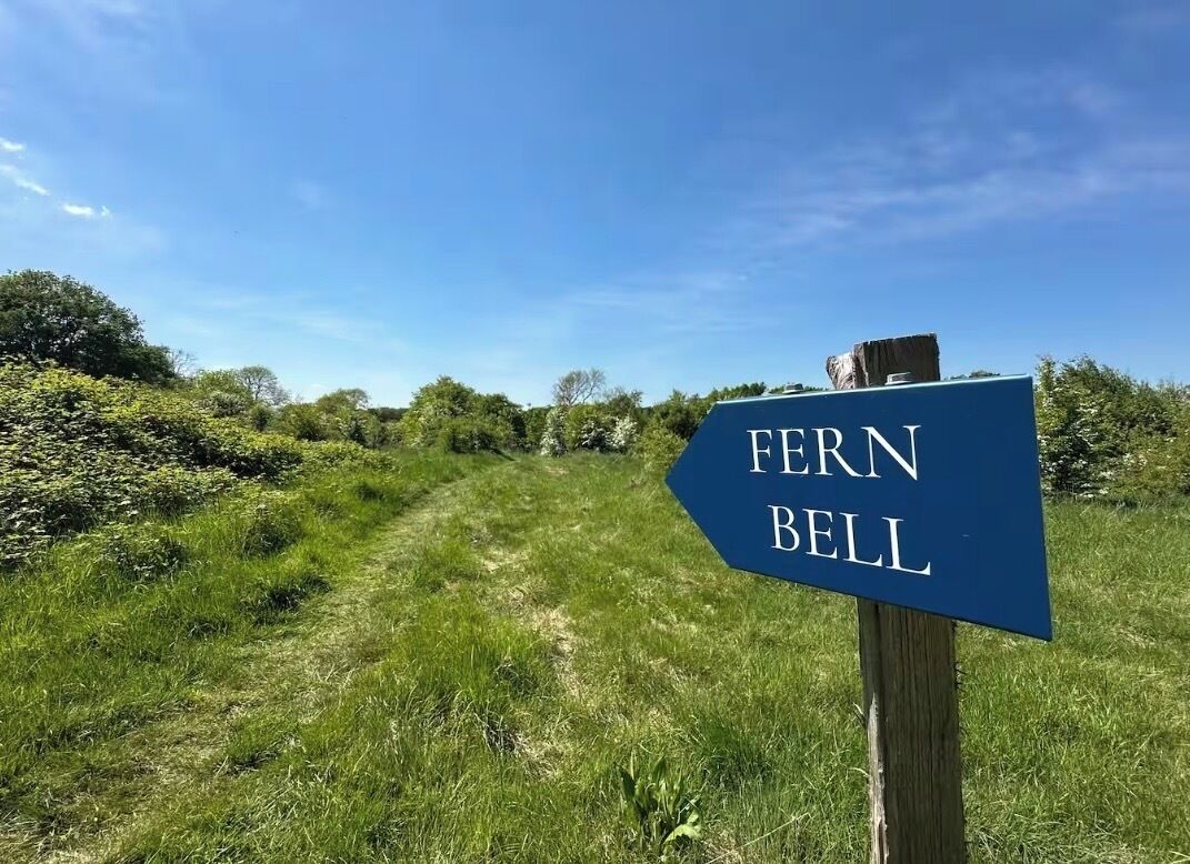Señalización direccional para Fern Bell.