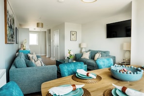 Family Apartment, Balcony, Sea View | Living area - The International Apartments 10 (Bray)
