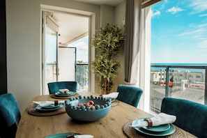 Family Apartment, Balcony, Sea View | Dining - The International Apartments 10 (Bray)