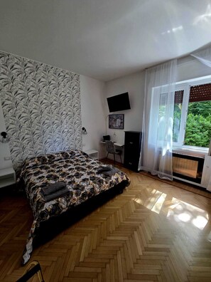 Chambre Double Deluxe, salle de bains privée, vue parc