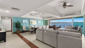 Apartment | Living area | 55-inch LED TV with cable channels, Netflix, Hulu
