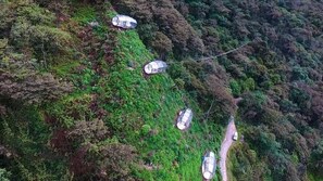 Aerial view - hotal capsulas mayta capac (Santa teresa)