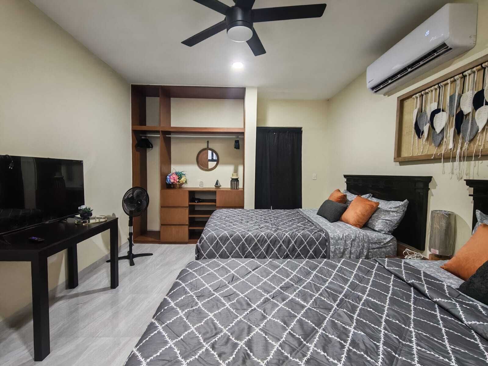 2 bedrooms, iron/ironing board, free WiFi, bed sheets