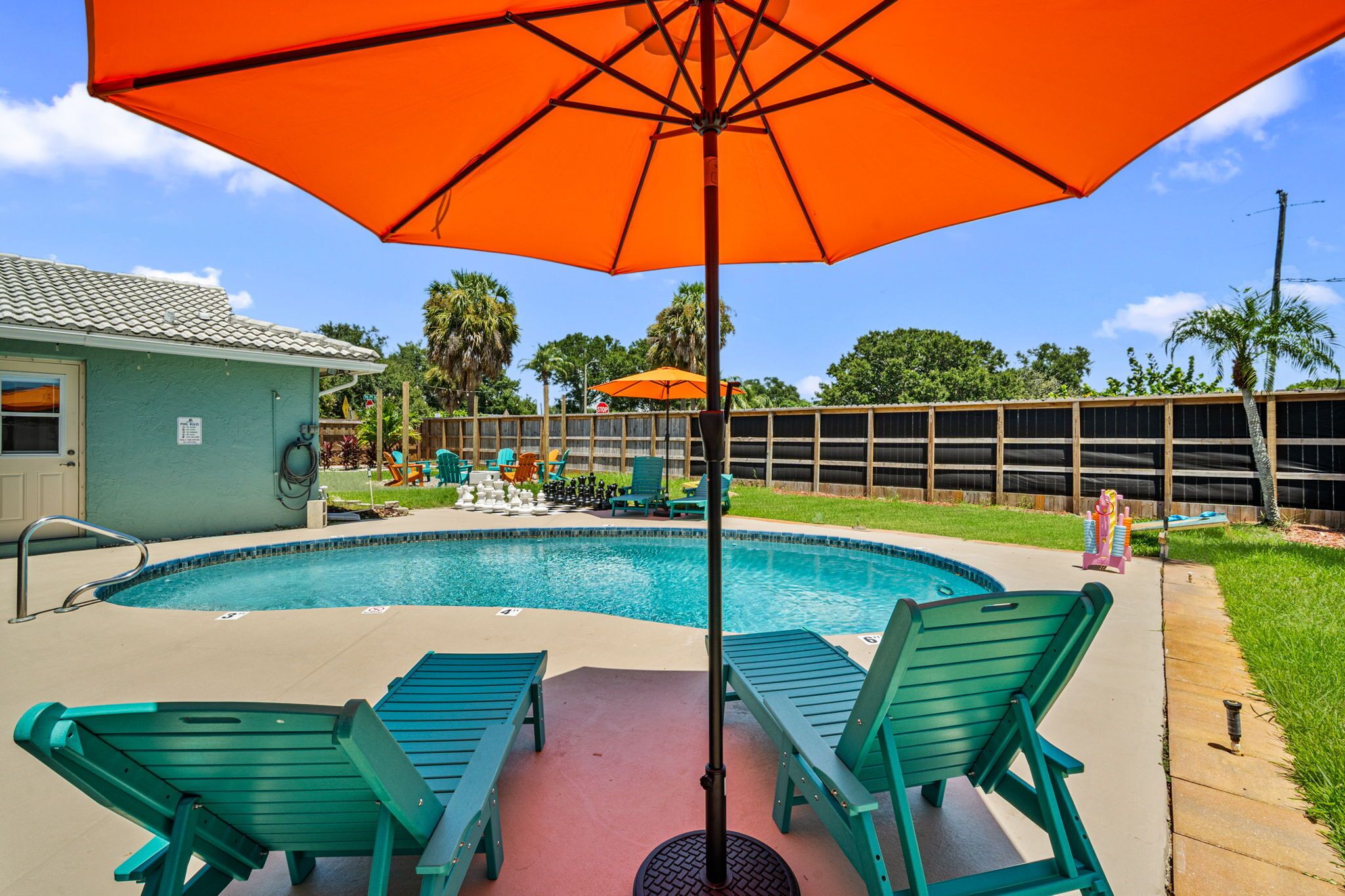 A heated pool