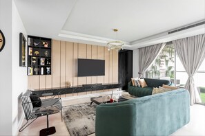 Living area - Eko Atlantic apartment at lagos Victoria Island secured for your vacation, (Lagos)