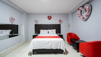 Premium bedding, down duvets, laptop workspace, iron/ironing board