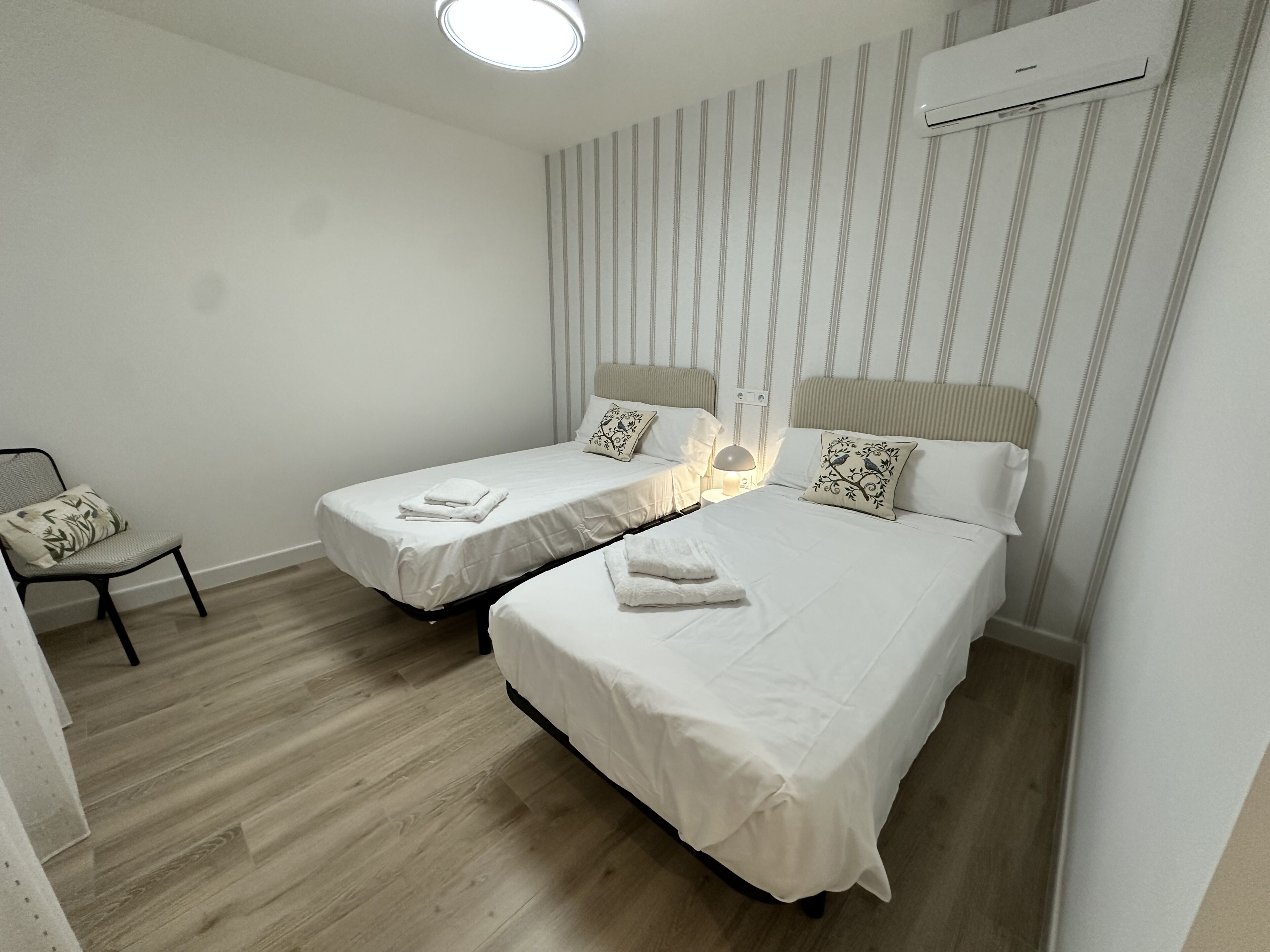 Iron/ironing board, travel crib, bed sheets