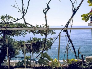 A coastal view with a railing and vegetation. - Rovinj, Magic Peninsula by Interhome (Rovinj)