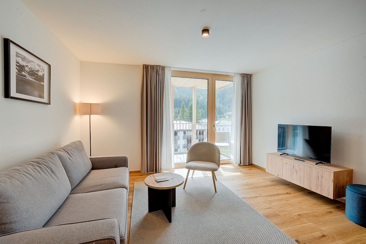 Appartamento Standard, 2 camere da letto, 2 bagni (Residenza Castanea 203 Modern Alpine) | Area soggiorno