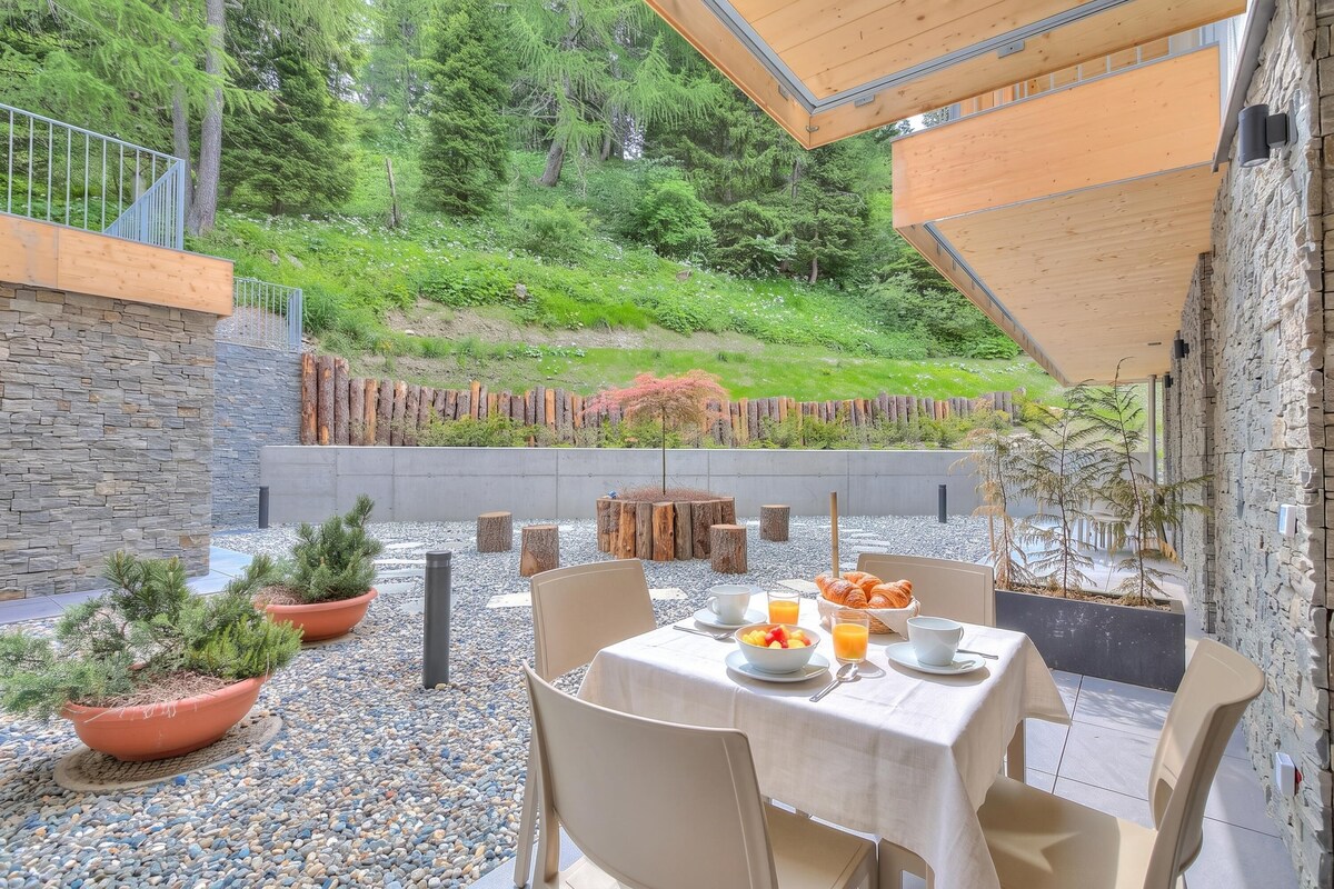 Appartamento Standard, 1 camera da letto (Residenza Castanea 007 Modern Alpine) | Ristorazione all'aperto
