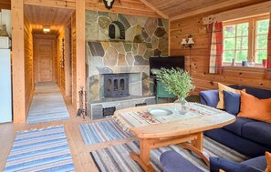 Living Room - Beautiful home in åmli with sauna (Åmli)