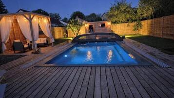 A heated pool