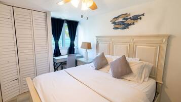 Iron/ironing board, travel crib, WiFi, bed sheets