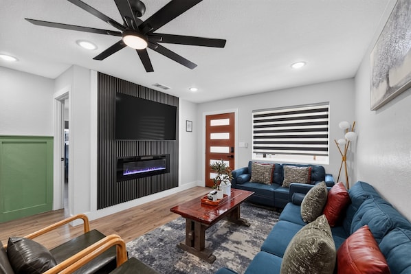 Unclassified image, 1 of 37, button - Firepit Family Basecamp Euless 3 Bedroom Home (Euless)