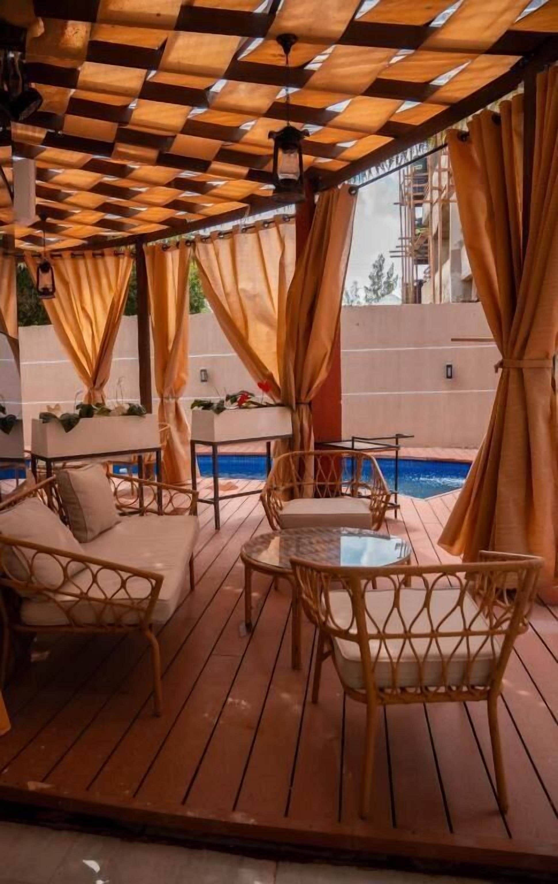 Double Room, Pool View | Terrace/patio