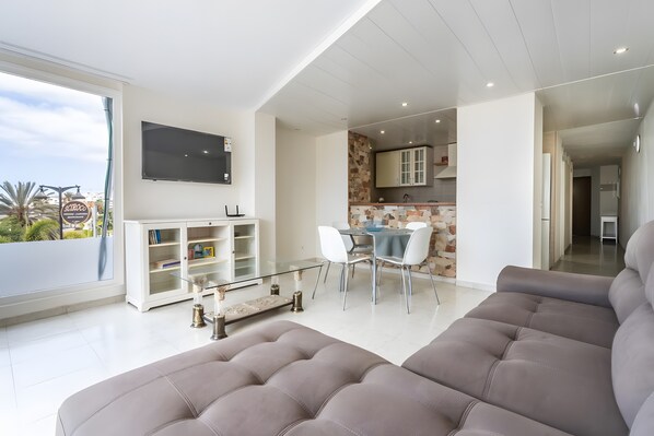 Living area - Vacation Apartment 'By The Sea in Los Cristianos' with Wi-Fi and Air Conditioning (Los Cristianos)