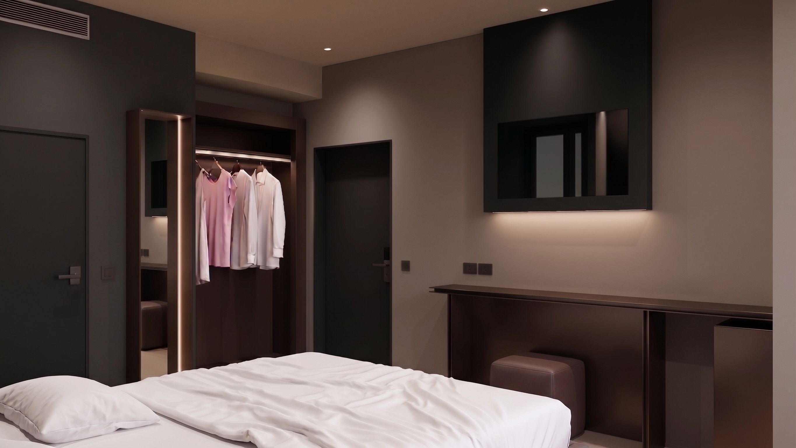 Minibar, in-room safe, desk, laptop workspace