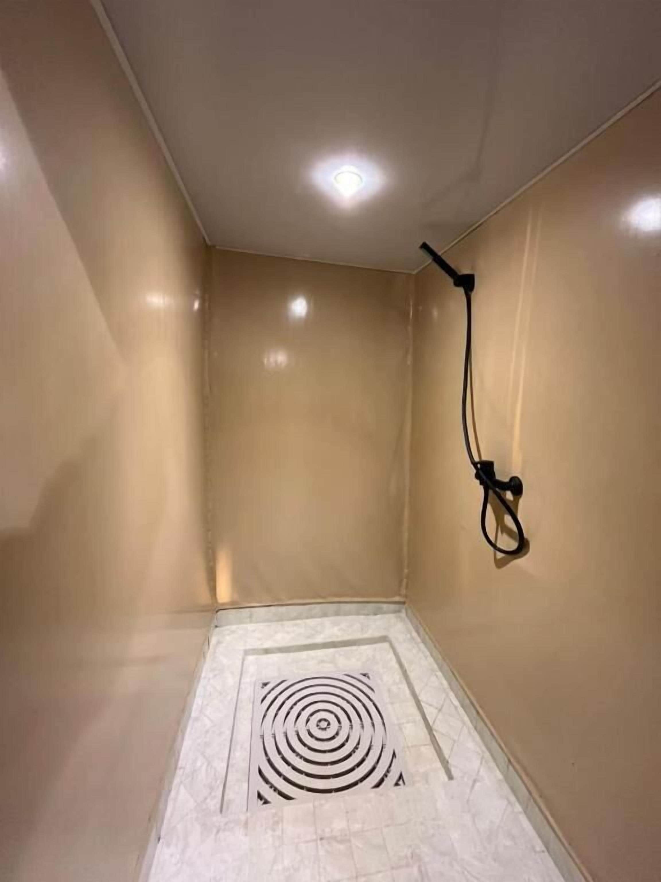Hair dryer (on request), towels, soap, shampoo