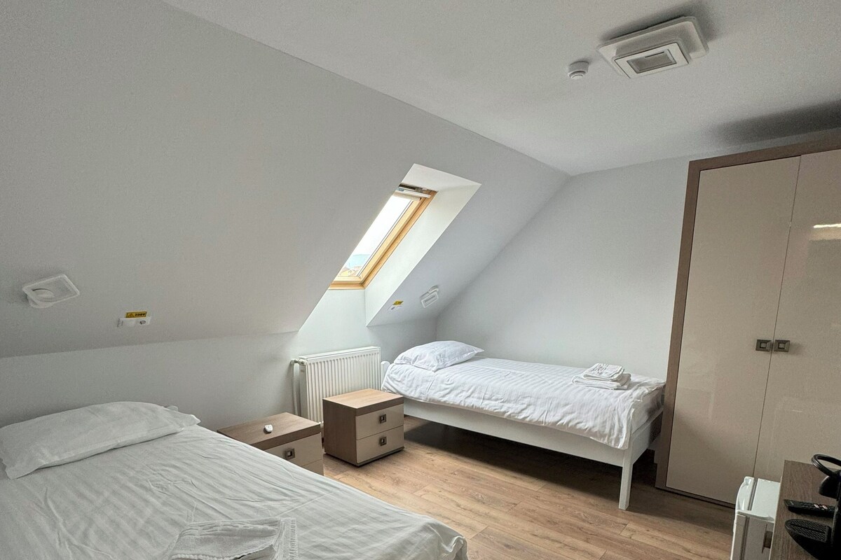 Economy Twin Room, Non Smoking, City View | Premium bedding, Select Comfort beds, minibar, in-room safe