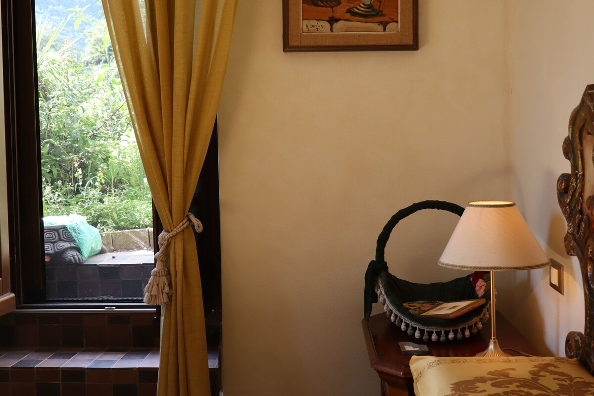 Habitación de lujo doble, 1 cama de matrimonio, patio, vistas al jardín | Wifi gratis