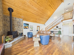 Main level living room - First Rise - Luxury Riverfront Retreat on Wildcat Shoals (Cotter)