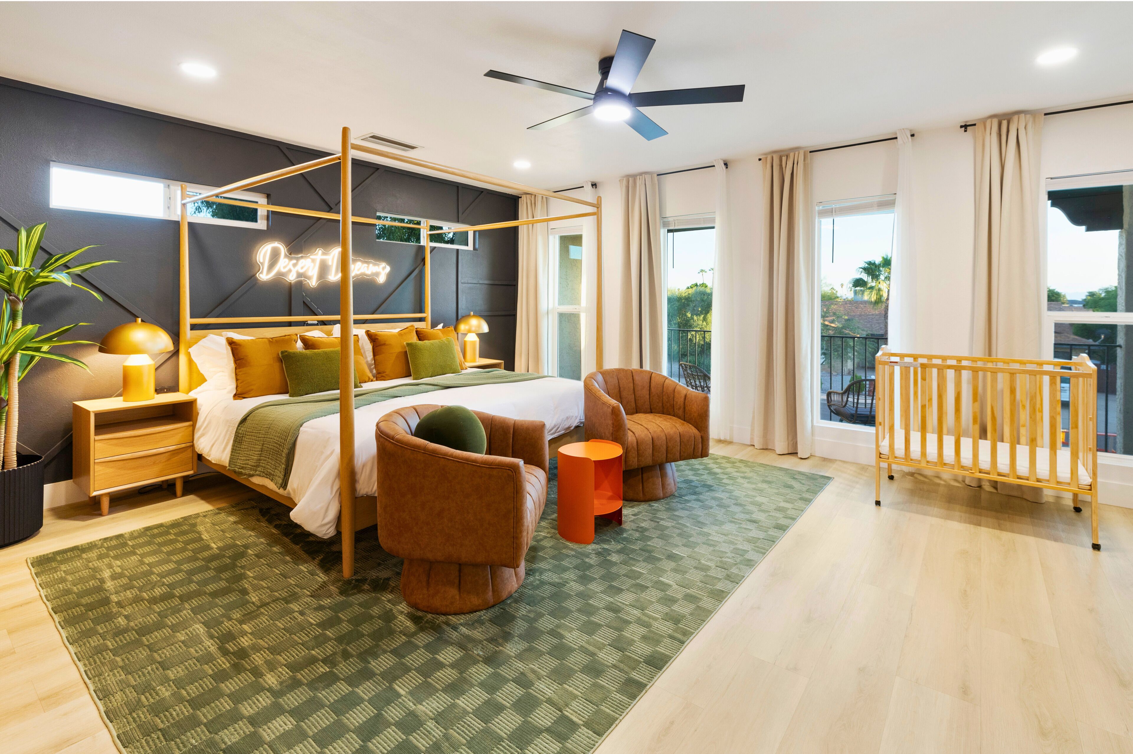 5 bedrooms, iron/ironing board, travel crib, WiFi (free)
