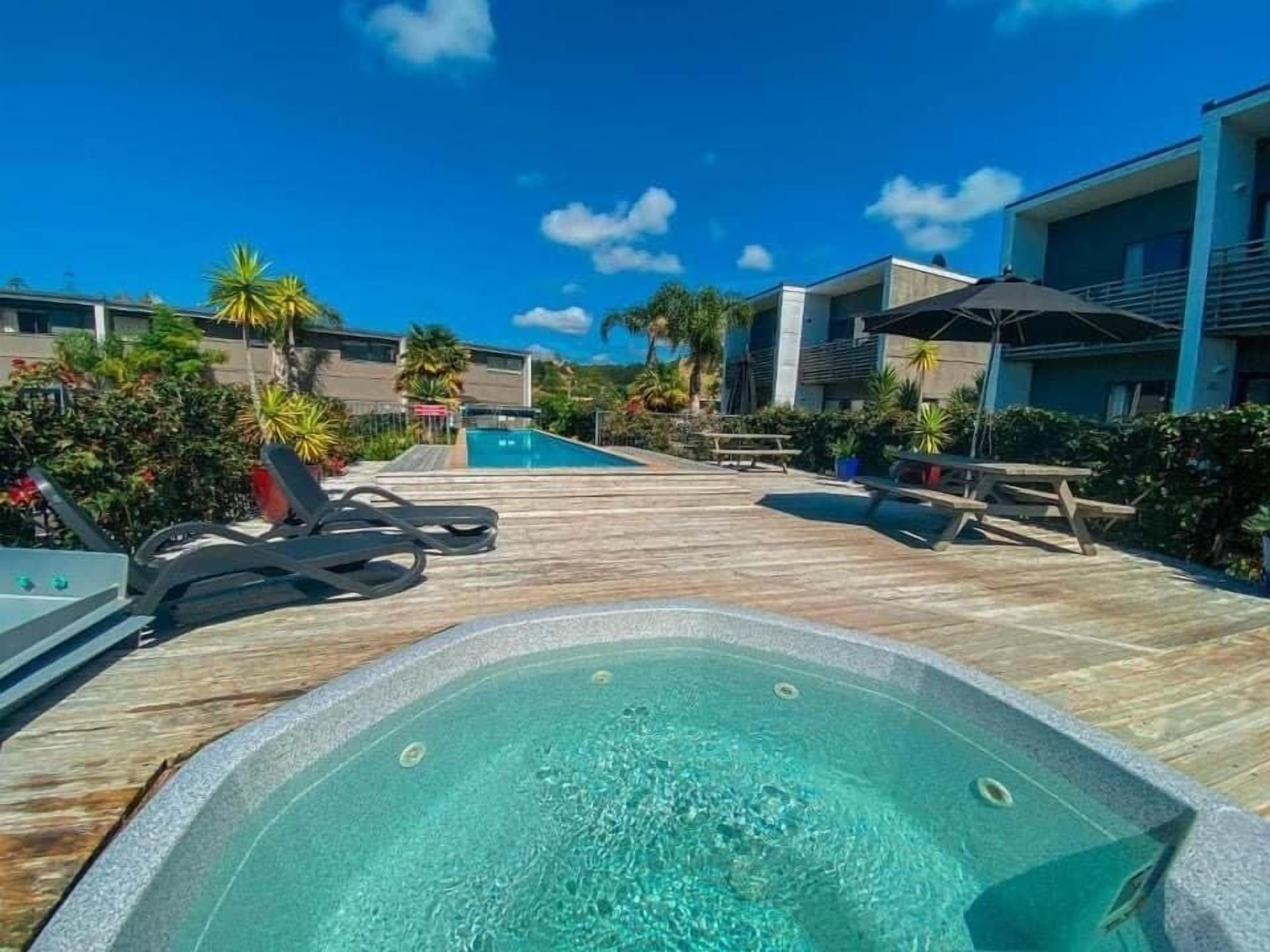 A heated pool