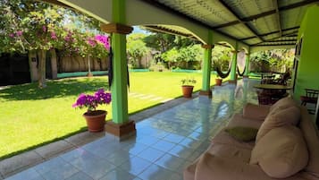 Basic Double Room, Patio, Bay View | Terrace/patio