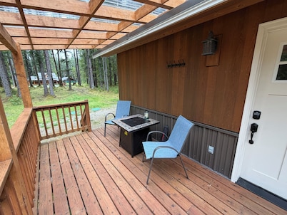 Happy Place Cabin, a soothing 1-bedroom cabin perfect for a relaxing getaway