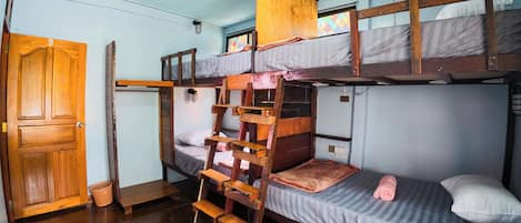 Memory foam beds, desk, laptop workspace, WiFi (free)