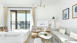 Duplex, sacada, vista para o mar | Vista do quarto