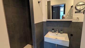 Comfort Double Room | Bathroom | Shower, towels, soap, toilet paper