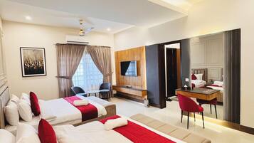 Standard Quadruple Room, Air conditioning | Desk, laptop workspace